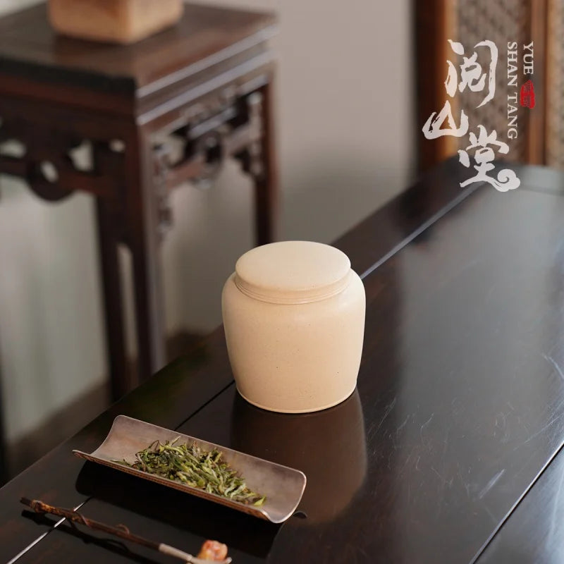 Yueshan Hall | Ice Purple sand tea caddy Tea storage pot Raw Ore Benshan Green Mud Tea Table Elegant Pieces