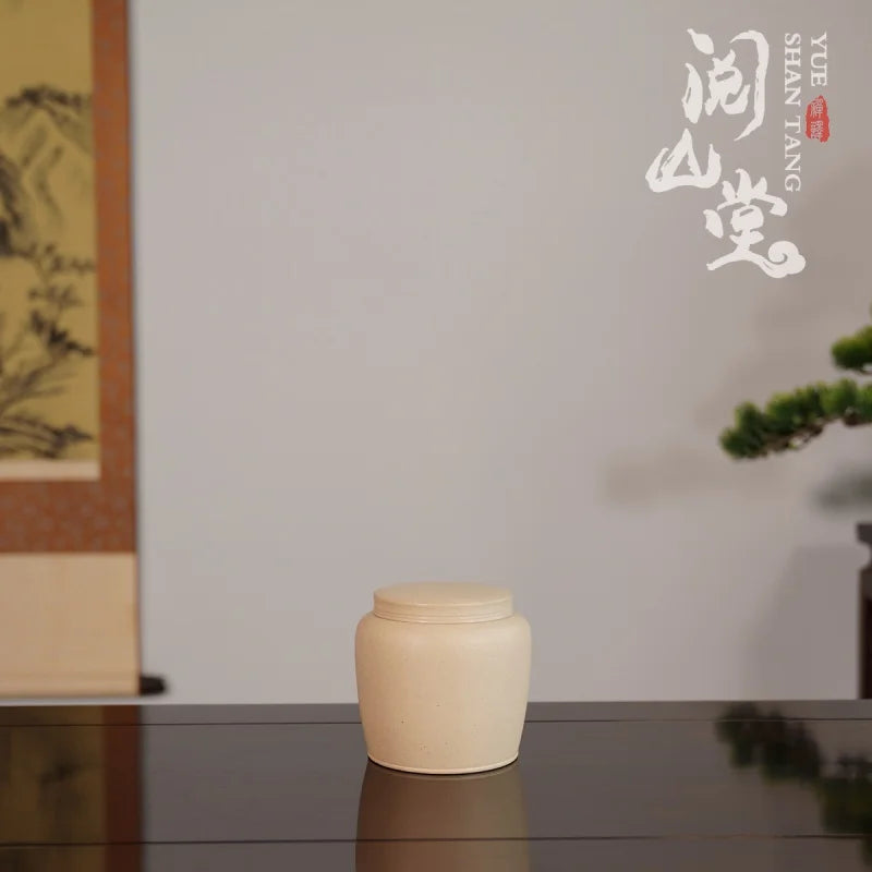 Yueshan Hall | Ice Purple sand tea caddy Tea storage pot Raw Ore Benshan Green Mud Tea Table Elegant Pieces