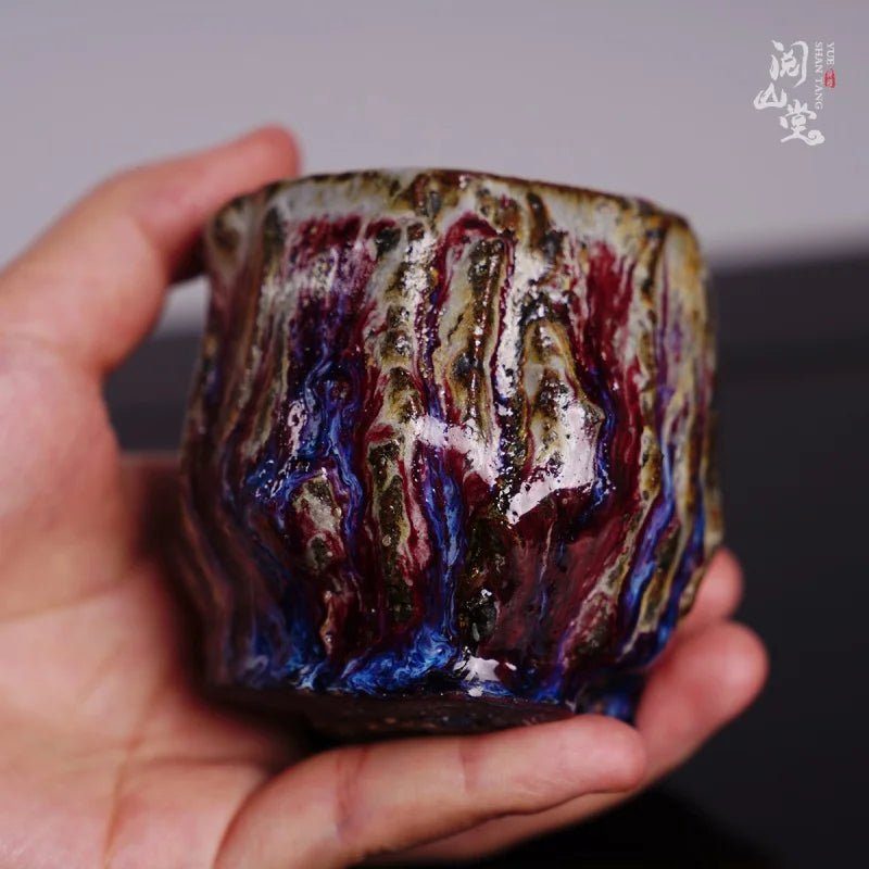 Yueshan Hall | No Phase Lava Master Cup Master of Fujian Province High Temperature Wood Kiln Early Simplicity Nature Tea cup