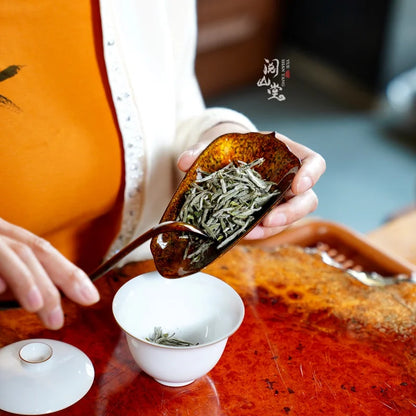 Yueshan Hall | Paint Tea Spoon Tea pick Kit Tea Mat Accessories Traditional Paint Process Handmade