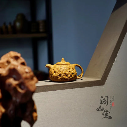 Yueshan Hall | Pumpkin for Spring Raw Ore Gold Segment Mud Purple Clay Pot Gongchun pot Tree Galls Pot Handmade