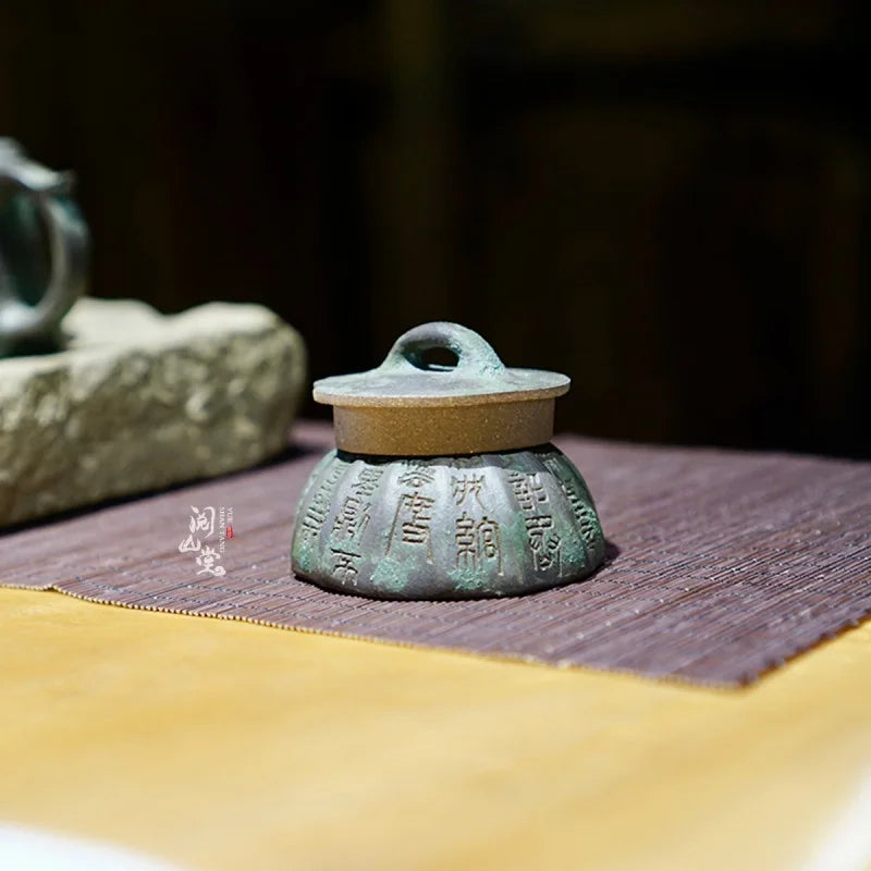 Yueshan Hall | Qin Quan Cover Pre-Qin Ancient Rhyme Tea Ornaments Ornaments Shi Yiting Handmade
