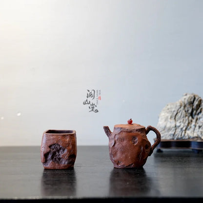 Yueshan Hall | Rivers and Lakes Purple Clay Pot/Master Cup Set Crude ore old purple clay Descending slope mud All Handmade