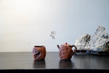 Yueshan Hall | Rivers and Lakes Purple Clay Pot/Master Cup Set Crude ore old purple clay Descending slope mud All Handmade