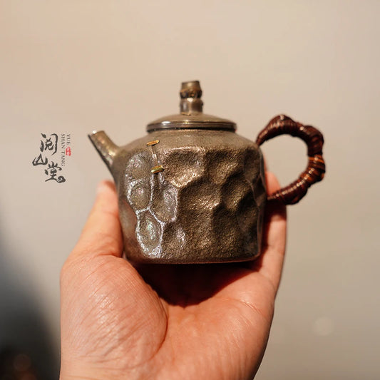 Yueshan Hall | Ruoyu Silver teapot All Handmade Tea Table Utility