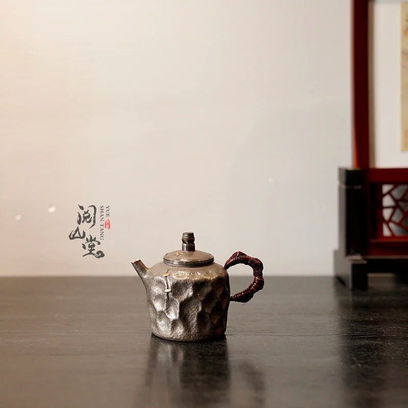 Yueshan Hall | Ruoyu Silver teapot All Handmade Tea Table Utility