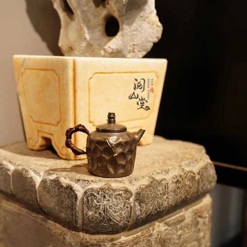 Yueshan Hall | Ruoyu Silver teapot All Handmade Tea Table Utility