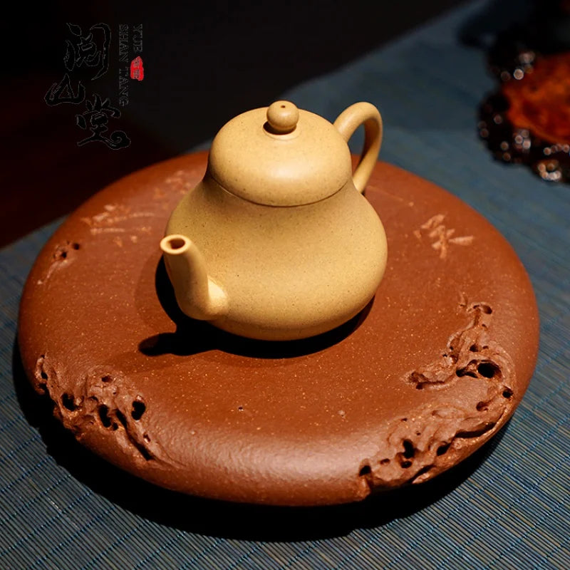 Yueshan Hall | Smoke Cloud on Stone High-End Purple Clay Pot Bearing All Hand Descending slope mud
