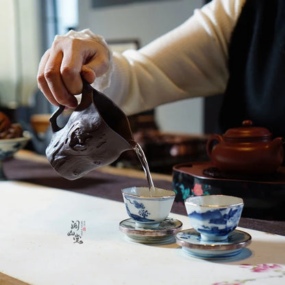 Yueshan Hall | Stump Pitcher Purple Sand Fair Cup Bionic Device Crude ore old purple clay Shi Yiting Pure Hand