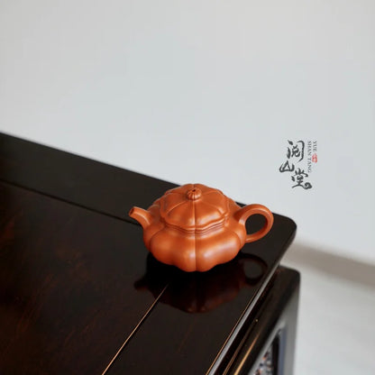 Yueshan Hall | Sunflower Antique Amazing Work Original Yixing Clay Rib Pattern Device Literati Sketch Shi Yiting Handmade