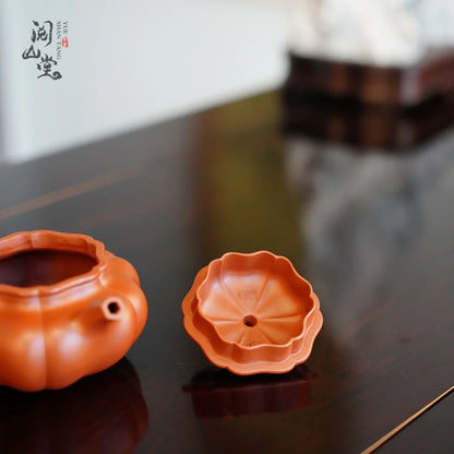Yueshan Hall | Sunflower Antique Amazing Work Original Yixing Clay Rib Pattern Device Literati Sketch Shi Yiting Handmade