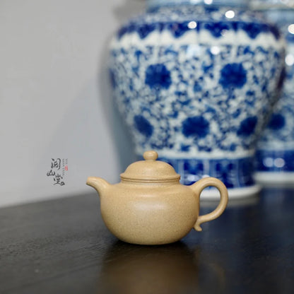 Yueshan Hall | Tycoon Lotus Pot Raw Ore Benshan Green Mud National Worker Qi Liyun Handmade Purple Clay Pot