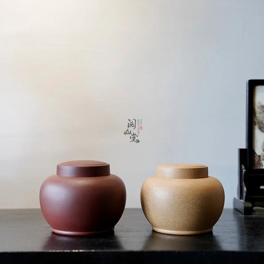 Yueshan Hall | With Tolerance Fine Zisha Tea Pot Tea storage pot Tea warehouse High-End Boccaro Teapot Hand-Crafted