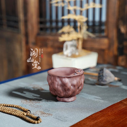 Yueshan Hall | Yipin Green Lotus Oversized Master Cup Boccaro cup Raw Ore Green Segment Mud Shi Yiting Pure Hand