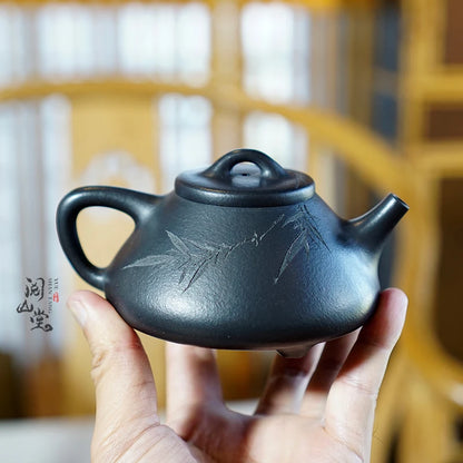 Yueshan Hall | Ziye Stone Ladle Ancient Style Gray Craft 4Well No. Old Yixing Clay The Work of Combining the Two Countries