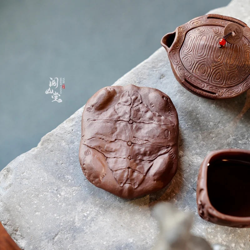 Yueshang Qingwan | Rich Party Colorful Small Water Turtle Pot Sets Cultural and Creative Works All Hand