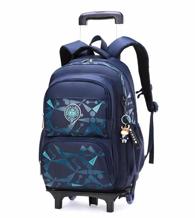 ZIRANYU school bag trolley bag for boys Kids School wheeled Bags on wheels wheeled backpack Children School Rolling backpack