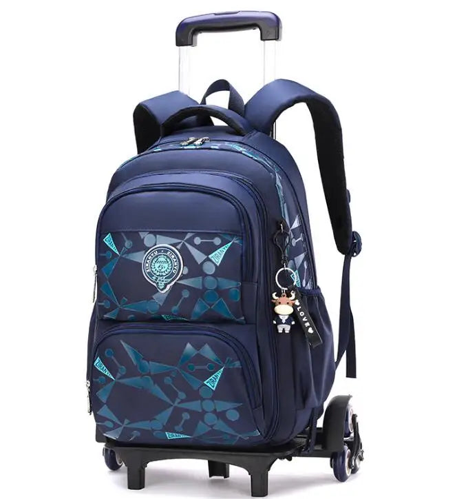 ZIRANYU school bag trolley bag for boys Kids School wheeled Bags on wheels wheeled backpack Children School Rolling backpack