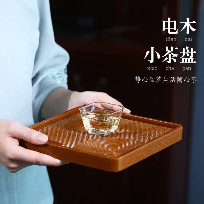 Zanghutianxia Bakelite Small Tea Tray Square Kung Fu Teaware Tea Saucer Small Pot Tray Tea Pitcher Simple Home Dry Pour Electric