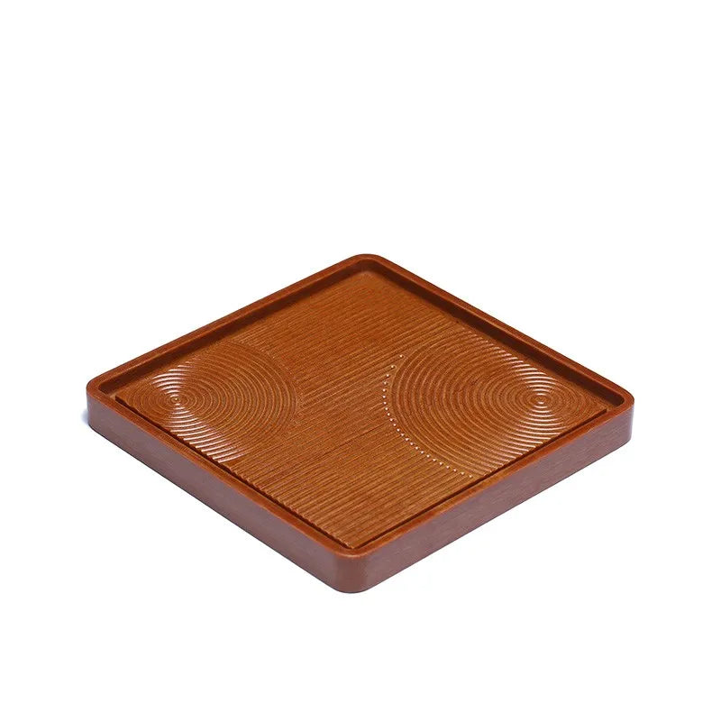 Zanghutianxia Bakelite Small Tea Tray Square Kung Fu Teaware Tea Saucer Small Pot Tray Tea Pitcher Simple Home Dry Pour Electric