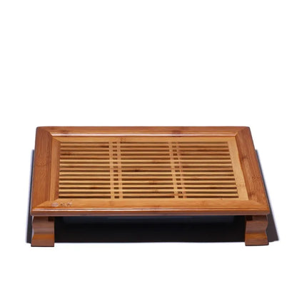 Zanghutianxia Bamboo Water Storage Tea Tray Living Room Kung Fu Tea Set Household Minimalist Tray Heat-Resistant Drain Teapot Pl