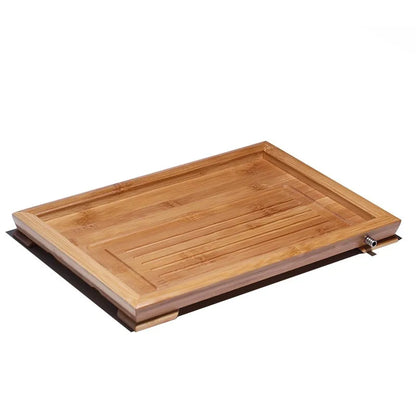 Zanghutianxia Bamboo Water Storage Tea Tray Living Room Kung Fu Tea Set Household Minimalist Tray Heat-Resistant Drain Teapot Pl