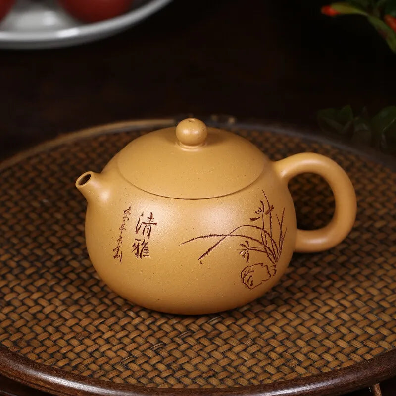 Zanghutianxia [Gold Segment Mud] Yixing Xishi Zisha Teapot Handmade Small Capacity Single Teapot Lanxin Xi Shi Pot Lanxin Xishi