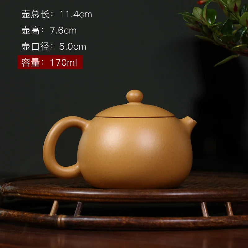 Zanghutianxia [Gold Segment Mud] Yixing Xishi Zisha Teapot Handmade Small Capacity Single Teapot Lanxin Xi Shi Pot Lanxin Xishi