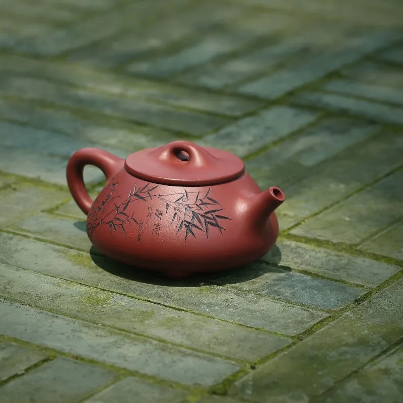 Zanghutianxia Guogao Gongyu Yue Purple Clay Pot Pure Handmade Lettering Yixing Kombucha Pot Sets Shipiao Teapot