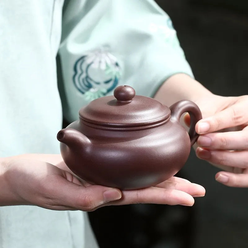 Zanghutianxia Handmade Yixing Famous Teapot Tea Set Crude Ore Old Purple Clay Handmade Teapot Single Teapot Jingzhou Antique Arc