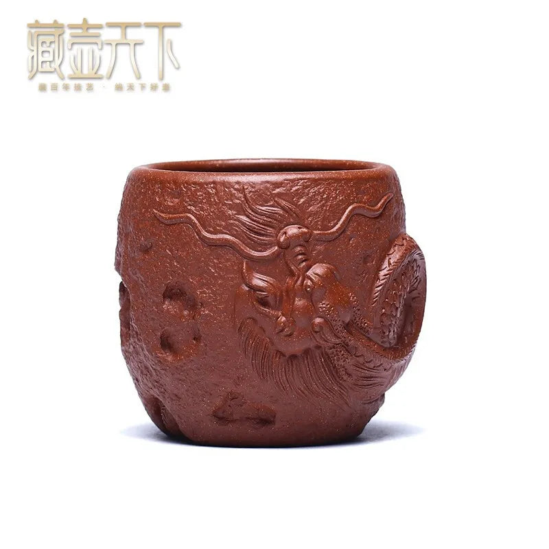 Zanghutianxia High-End Relief Yixing Clay Master Cup Kung Fu Tea Cup Descending Slope Mud Tea Cup Tea Cup Boccaro Cup for Person