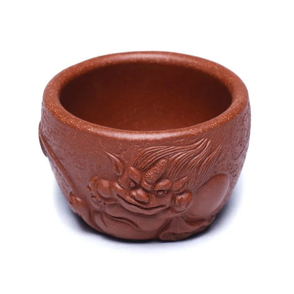 Zanghutianxia High-End Relief Yixing Clay Master Cup Kung Fu Tea Cup Descending Slope Mud Tea Cup Tea Cup Boccaro Cup for Person