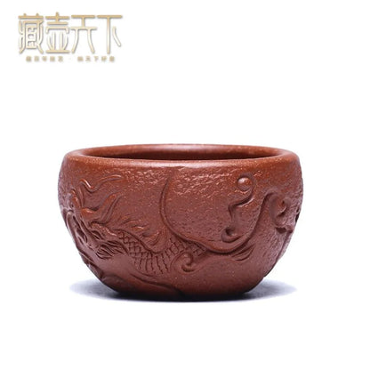 Zanghutianxia High-End Relief Yixing Clay Master Cup Kung Fu Tea Cup Descending Slope Mud Tea Cup Tea Cup Boccaro Cup for Person