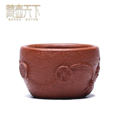 Zanghutianxia High-End Relief Yixing Clay Master Cup Kung Fu Tea Cup Descending Slope Mud Tea Cup Tea Cup Boccaro Cup for Person