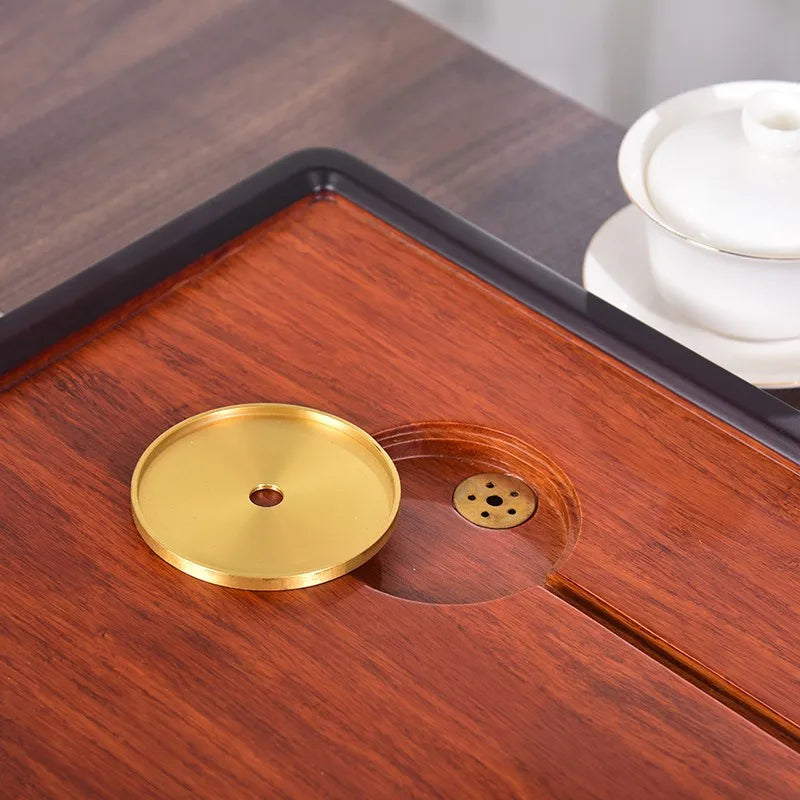 Zanghutianxia Household Chinese Tea Set Draining Tray Tea Tray Drainage Type Kung Fu Tea Tray Bamboo Tea Table Tea Pitcher Unpro