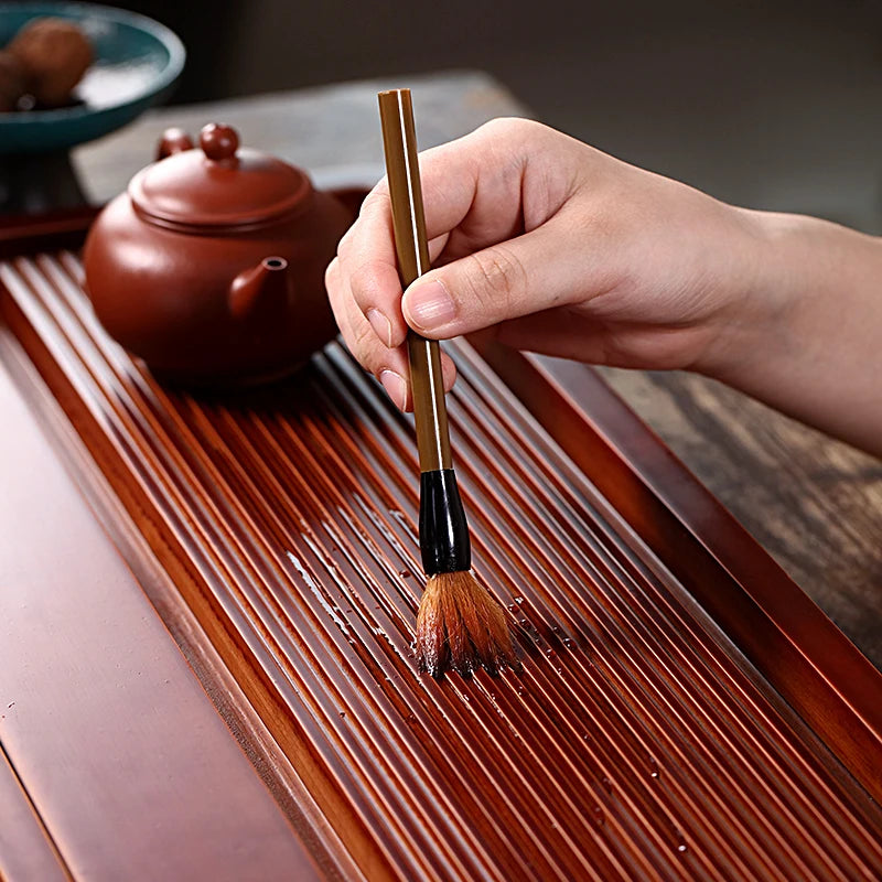 Zanghutianxia Household Chinese Tea Set Draining Tray Tea Tray Drainage Type Kung Fu Tea Tray Bamboo Tea Table Tea Pitcher Bambo