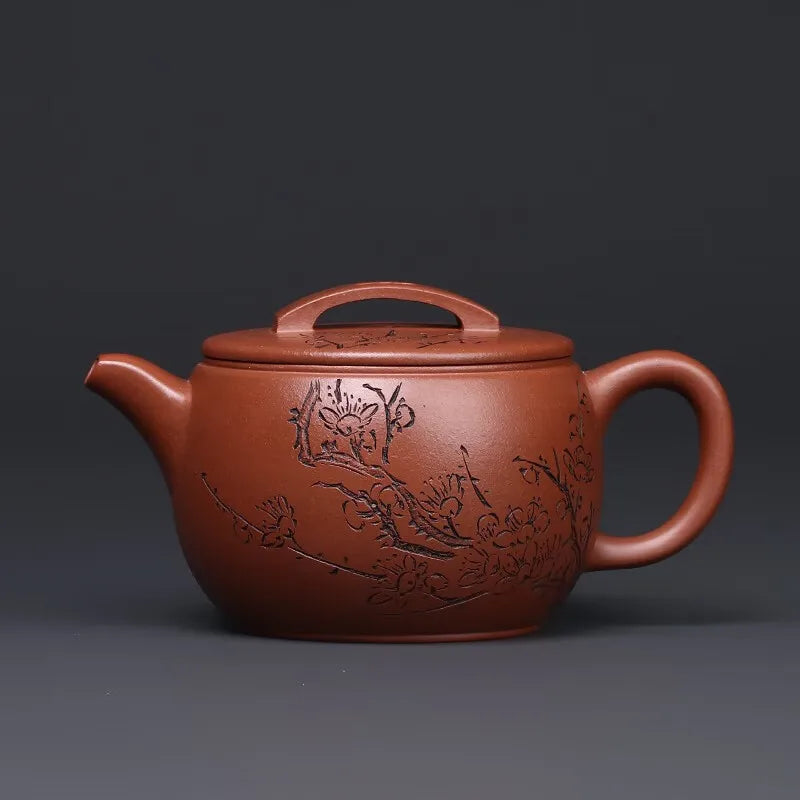 Zanghutianxia [Jingzhou Kiln Collection] Yixing Purple Clay Pot Handmade High-End Teapot Red Leather Dragon Purple Sand Tea Set