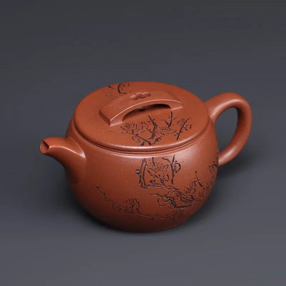 Zanghutianxia [Jingzhou Kiln Collection] Yixing Purple Clay Pot Handmade High-End Teapot Red Leather Dragon Purple Sand Tea Set