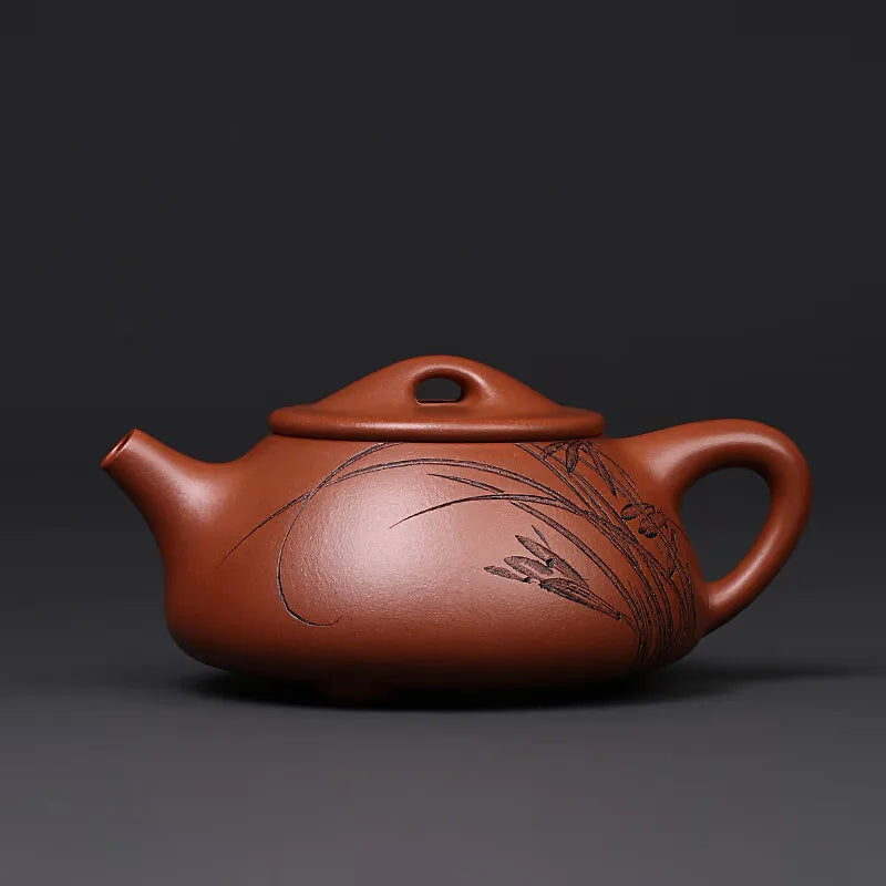 Zanghutianxia [Jingzhou Kiln Collection] Yixing Purple Clay Pot Lu Yuzhou Carved Jingzhou Stone Gourd Ladle Pot LV Panjun Handma