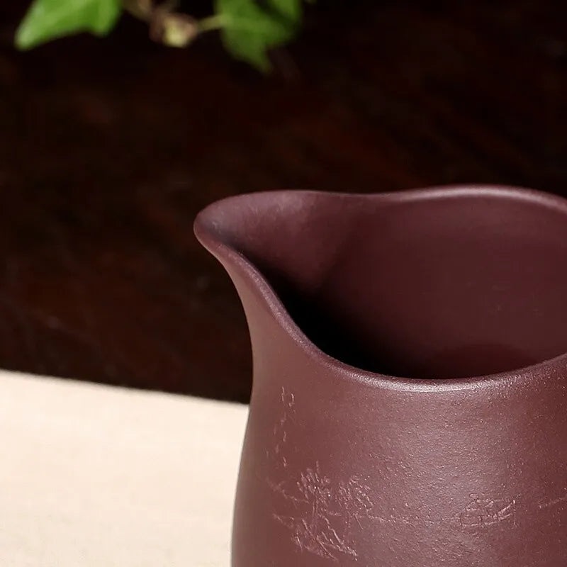 Zanghutianxia Kung Fu Tea Utensils Purple Clay Carved Tea Pot Larg Pitcher Tea Strainer Yixing Clay Tea Pitcher Fresh Wind Fair