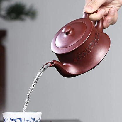 Zanghutianxia Large Capacity Yixing Famous Teapot Handmade Master Teapot Purple Sand Tea Set Factory 1 Purple Clay Handmade Croy