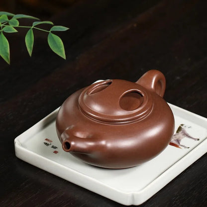 Zanghutianxia Large Capacity Yixing Purple Clay Pot Handmade Cow-Shaped Purple Sand Tea Set Crude Ore Old Purple Clay Household