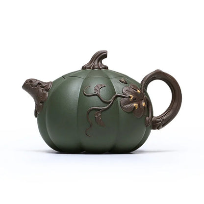 Zanghutianxia Large Capacity Yixing Purple Clay Teapot Handmade Decals Purple Clay Tea Set Raw Ore Green Clay Teapot Tea Making