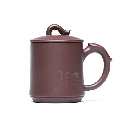 Zanghutianxia Large Capacity Yixing Zisha Cup Handmade Men's Tea Cup Personal Tea Set with Lid Fly Office Cup Clear Heart to Exp