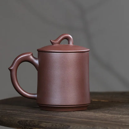 Zanghutianxia Large Capacity Yixing Zisha Cup Handmade Men's Tea Cup Personal Tea Set with Lid Fly Office Cup Clear Heart to Exp