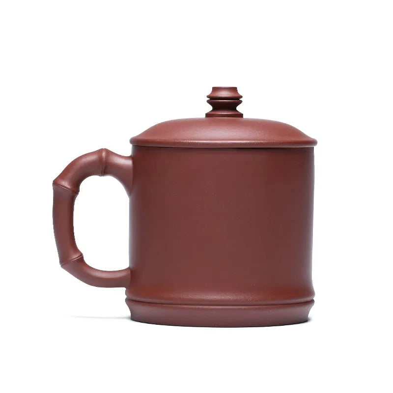 Zanghutianxia Large Capacity Yixing Zisha Cup Handmade Men's Tea Cup with Lid Personal Dedicated Office Teaware Bamboo Cup with