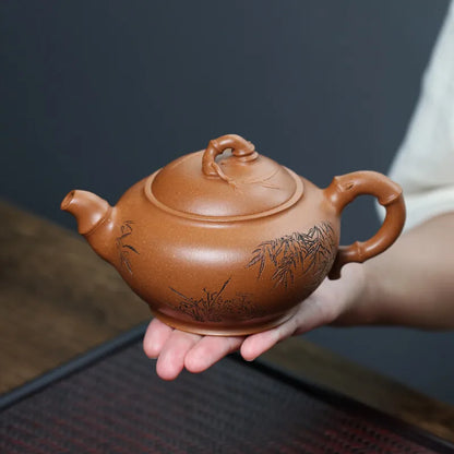 Zanghutianxia Large Capacity Yixing Zisha Teapot Handmade High-Grade Zisha Tea Set Raw Ore Section Crab Ovary Handmade Teapot Fu