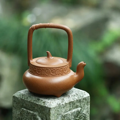Zanghutianxia Large Capacity Yixing Zisha Teapot Handmade High-Grade Zisha Tea Set Raw Ore Section Crab Ovary Handmade Teapot Fu