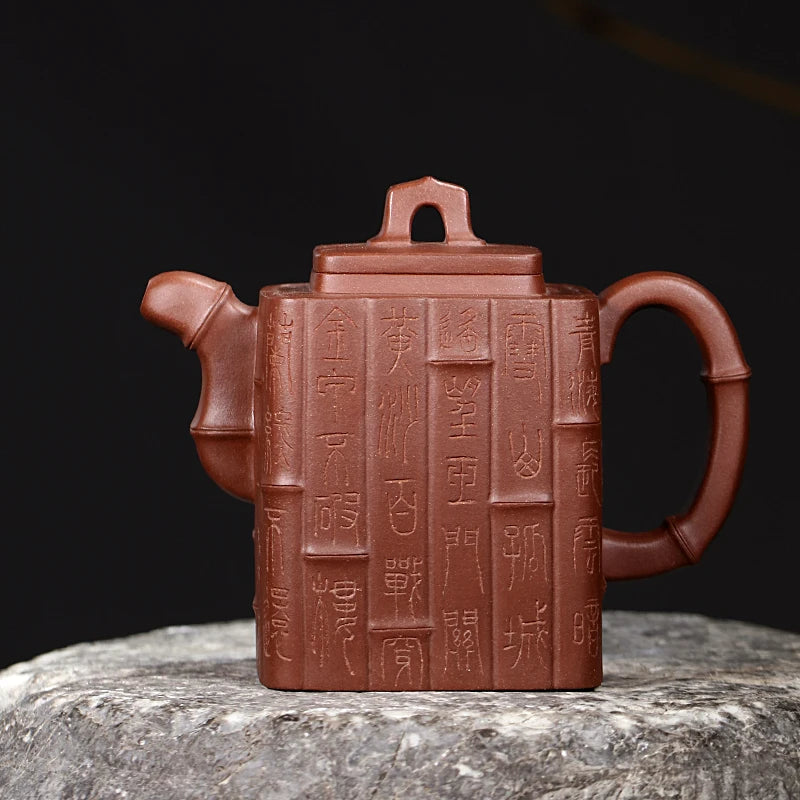 Zanghutianxia Large Capacity Yixing Zisha Teapot Handmade High-Grade Zisha Tea Set Square Pot Raw Ore Bottom Trough Clear Teapot