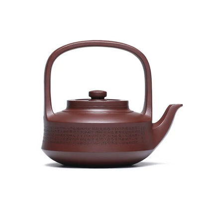 Zanghutianxia Large Capacity Yixing Zisha Teapot Handmade Zisha Tea Set Crude Ore Old Purple Clay Handmade Teapot Wall Lifting L